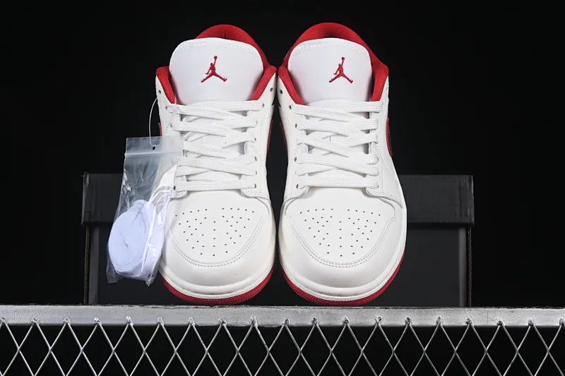 All categories Air Jordan Jordan series basketball shoes Air Jordan 1 Low Air Jordan 1 Low AJ1 Joe 1 white and red low-top cultural and casual sneakers HJ9338-106